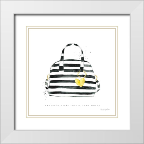 Glitz and Glam IX White Modern Wood Framed Art Print with Double Matting by Charro, Mercedes Lopez