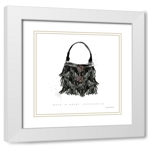 Glitz and Glam XII White Modern Wood Framed Art Print with Double Matting by Charro, Mercedes Lopez
