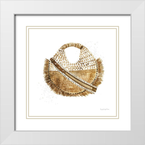 Beach Glam III No Words White Modern Wood Framed Art Print with Double Matting by Charro, Mercedes Lopez