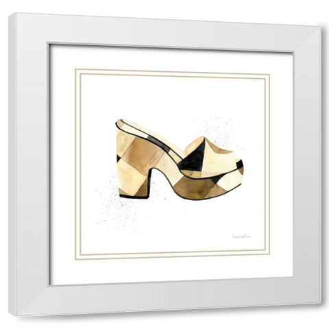 Beach Glam V No Words White Modern Wood Framed Art Print with Double Matting by Charro, Mercedes Lopez