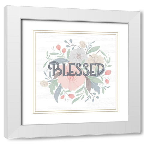 Farmhouse Floral II White Modern Wood Framed Art Print with Double Matting by Graham, Gia