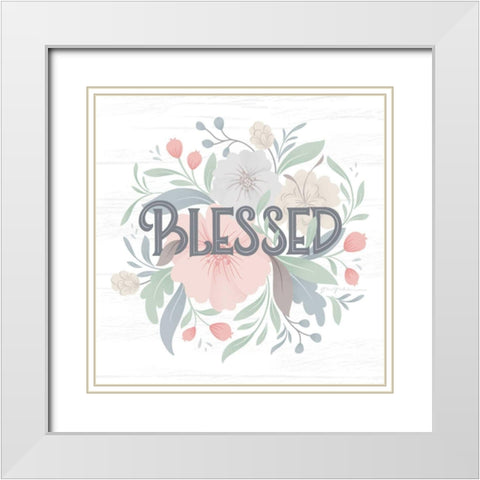 Farmhouse Floral II White Modern Wood Framed Art Print with Double Matting by Graham, Gia