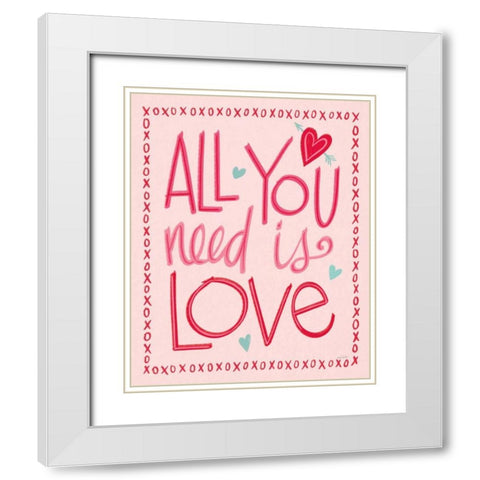 Love is Kind III White Modern Wood Framed Art Print with Double Matting by Tavoletti, Anne
