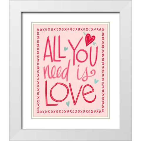 Love is Kind III White Modern Wood Framed Art Print with Double Matting by Tavoletti, Anne