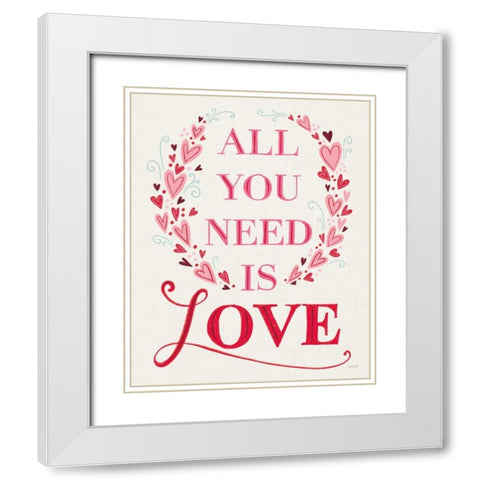Love is Kind IV White Modern Wood Framed Art Print with Double Matting by Tavoletti, Anne