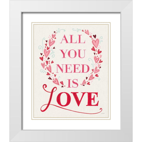 Love is Kind IV White Modern Wood Framed Art Print with Double Matting by Tavoletti, Anne