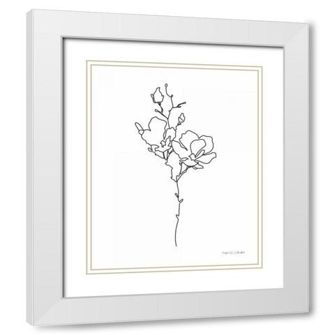 Potted Beauty III White Modern Wood Framed Art Print with Double Matting by Gallagher, Megan