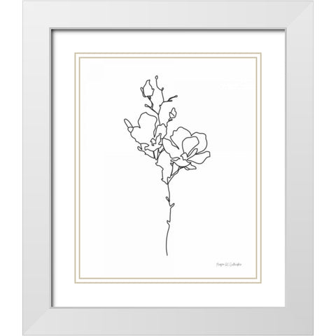 Potted Beauty III White Modern Wood Framed Art Print with Double Matting by Gallagher, Megan