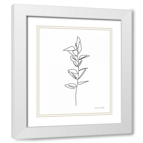 Potted Beauty IV White Modern Wood Framed Art Print with Double Matting by Gallagher, Megan