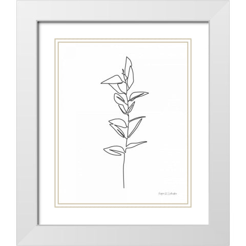 Potted Beauty IV White Modern Wood Framed Art Print with Double Matting by Gallagher, Megan
