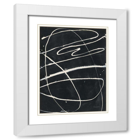 Fortitude II White Modern Wood Framed Art Print with Double Matting by Hristova, Albena
