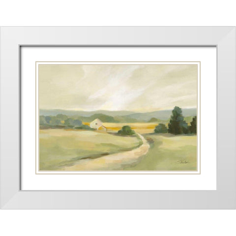 Sage Hills Barn Crop White Modern Wood Framed Art Print with Double Matting by Vassileva, Silvia