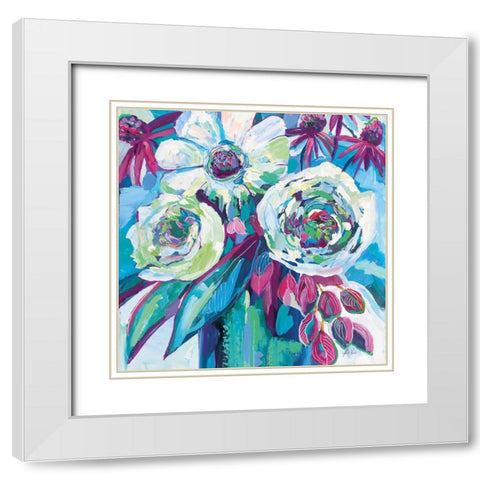 Vision Jewel Crop White Modern Wood Framed Art Print with Double Matting by Vertentes, Jeanette