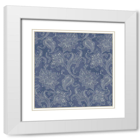 Ornamental Paisley Pattern I White Modern Wood Framed Art Print with Double Matting by Wild Apple Portfolio