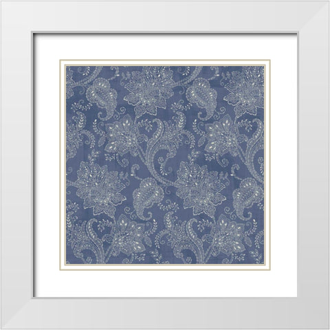 Ornamental Paisley Pattern I White Modern Wood Framed Art Print with Double Matting by Wild Apple Portfolio