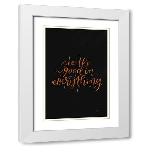 Mod Glam See the Good II Black White Modern Wood Framed Art Print with Double Matting by Thorns, Becky