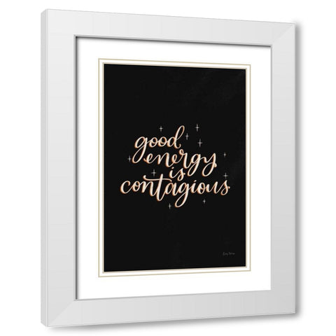 Mod Glam Good Energy II Black White Modern Wood Framed Art Print with Double Matting by Thorns, Becky