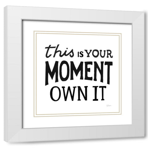 This Moment Black White Modern Wood Framed Art Print with Double Matting by Schlabach, Sue