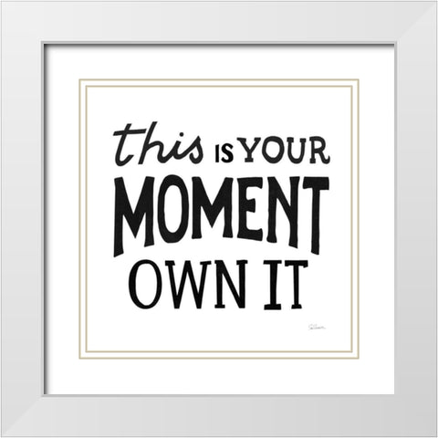 This Moment Black White Modern Wood Framed Art Print with Double Matting by Schlabach, Sue