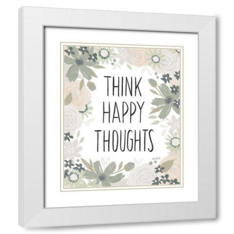 Happy Thoughts IV White Modern Wood Framed Art Print with Double Matting by Tavoletti, Anne