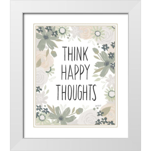 Happy Thoughts IV White Modern Wood Framed Art Print with Double Matting by Tavoletti, Anne