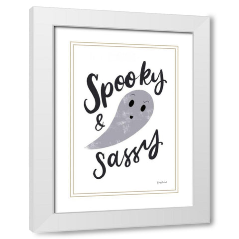 Sophisticated Spooky IB White Modern Wood Framed Art Print with Double Matting by Thorns, Becky