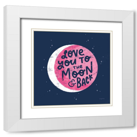 Love Letters IV White Modern Wood Framed Art Print with Double Matting by Thorns, Becky