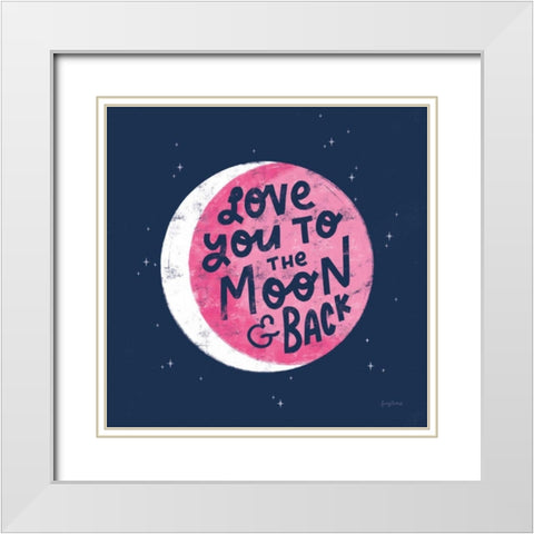 Love Letters IV White Modern Wood Framed Art Print with Double Matting by Thorns, Becky