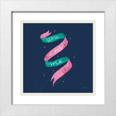 Love Letters V White Modern Wood Framed Art Print with Double Matting by Thorns, Becky