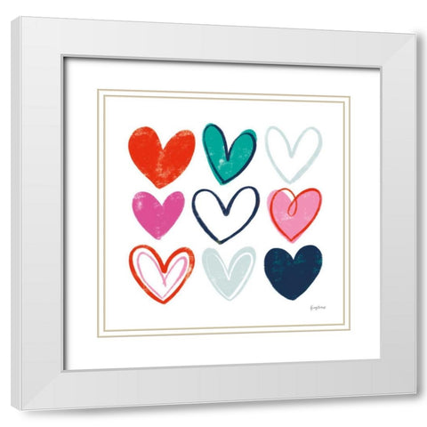 Love Letters VI White Modern Wood Framed Art Print with Double Matting by Thorns, Becky