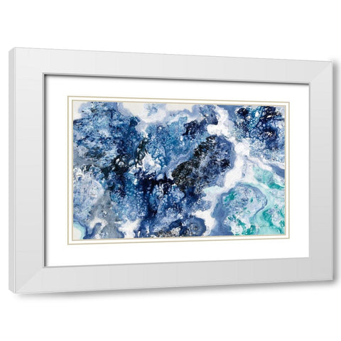 Tidal Reflection Crop White Modern Wood Framed Art Print with Double Matting by Vassileva, Silvia
