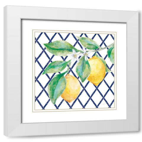 Everyday Chinoiserie Lemons II White Modern Wood Framed Art Print with Double Matting by Urban, Mary