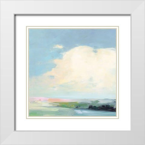 Colorful Horizon II Bright White Modern Wood Framed Art Print with Double Matting by Purinton, Julia