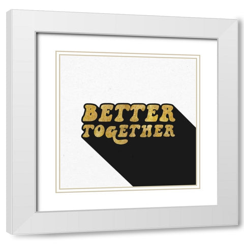 Better Together II BG White Modern Wood Framed Art Print with Double Matting by Wild Apple Portfolio