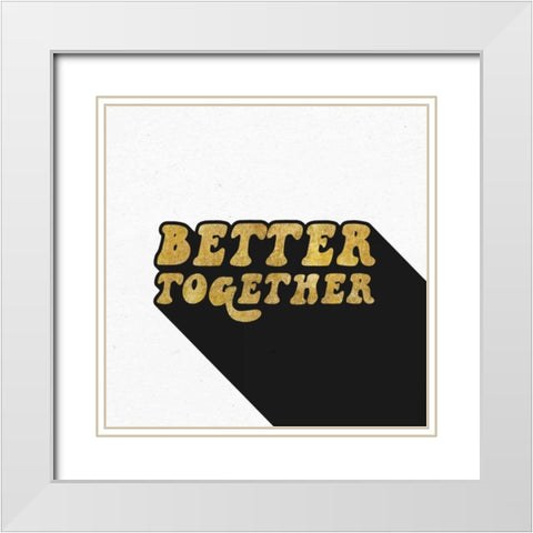Better Together II BG White Modern Wood Framed Art Print with Double Matting by Wild Apple Portfolio