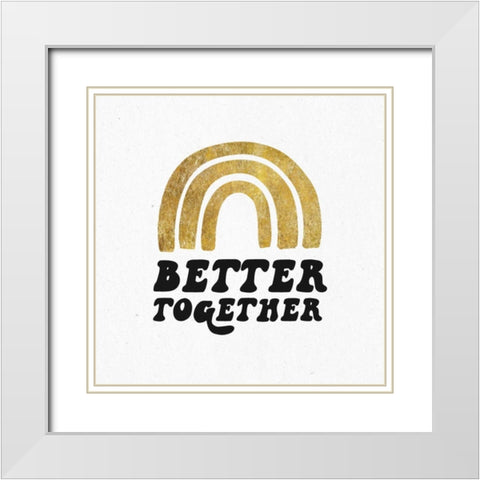 Better Together III BG White Modern Wood Framed Art Print with Double Matting by Wild Apple Portfolio