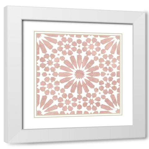 Simply Elegant IV Rose Gold Crop White Modern Wood Framed Art Print with Double Matting by Green, Nancy