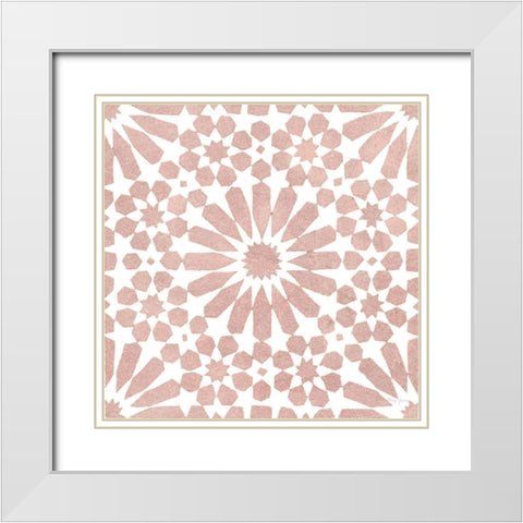 Simply Elegant IV Rose Gold Crop White Modern Wood Framed Art Print with Double Matting by Green, Nancy