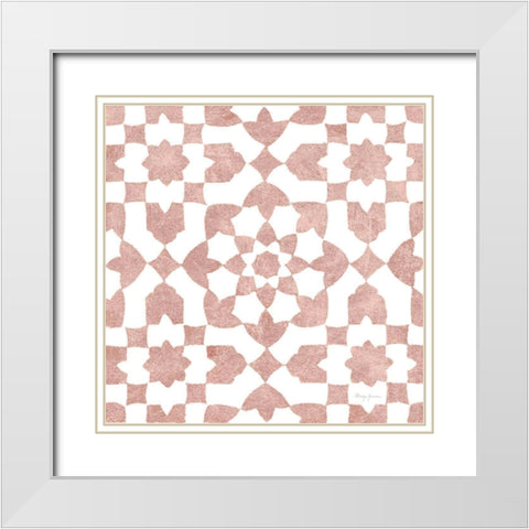 Simply Elegant XVI Rose Gold Crop White Modern Wood Framed Art Print with Double Matting by Green, Nancy