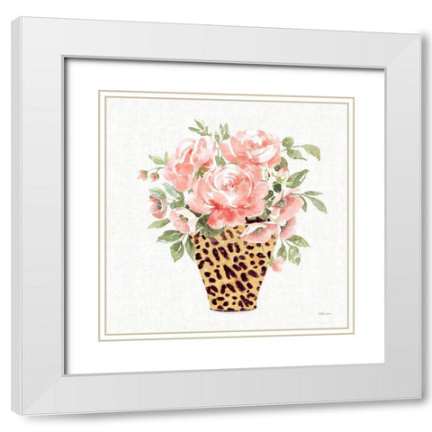 Luxe Bouquet I White Modern Wood Framed Art Print with Double Matting by Grove, Beth