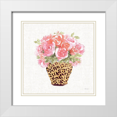 Luxe Bouquet II White Modern Wood Framed Art Print with Double Matting by Grove, Beth