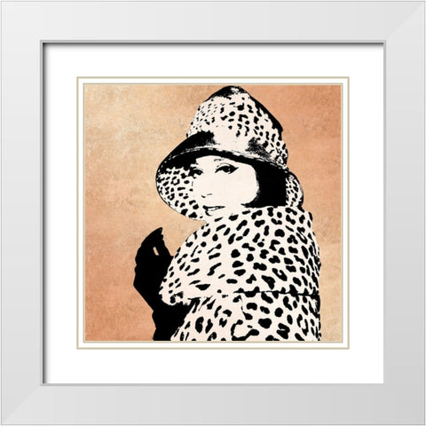 Fashion News II Rose Gold White Modern Wood Framed Art Print with Double Matting by Wild Apple Portfolio