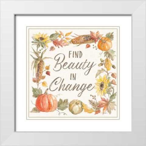 Happy Harvest III White Modern Wood Framed Art Print with Double Matting by Vassileva, Silvia