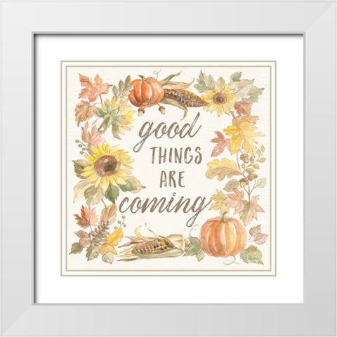 Happy Harvest IV White Modern Wood Framed Art Print with Double Matting by Vassileva, Silvia