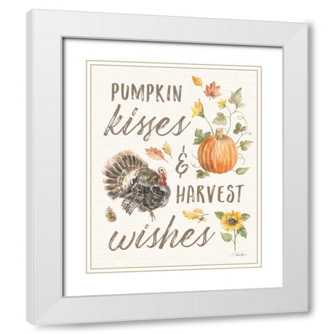Happy Harvest VI White Modern Wood Framed Art Print with Double Matting by Vassileva, Silvia