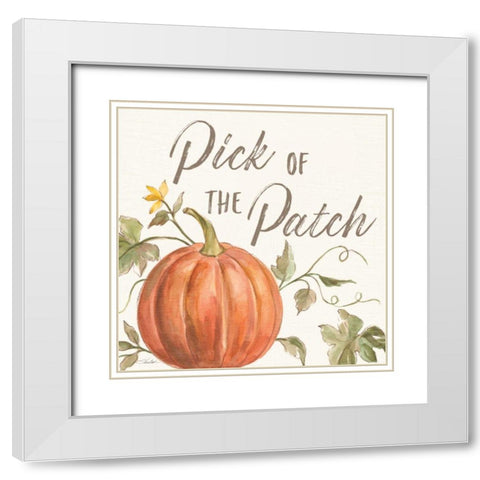 Happy Harvest VIII White Modern Wood Framed Art Print with Double Matting by Vassileva, Silvia