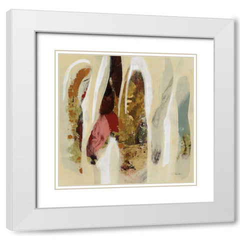 Terracotta Tile I White Modern Wood Framed Art Print with Double Matting by Vassileva, Silvia