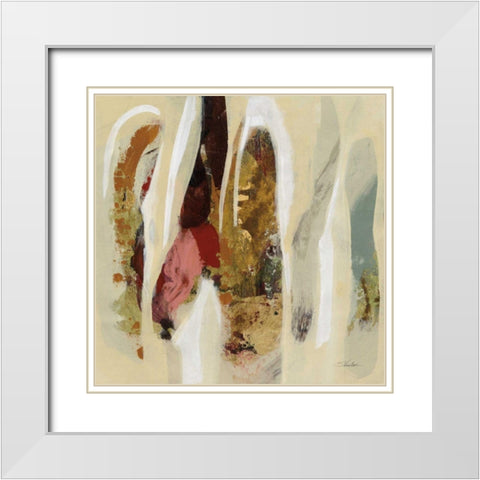 Terracotta Tile I White Modern Wood Framed Art Print with Double Matting by Vassileva, Silvia