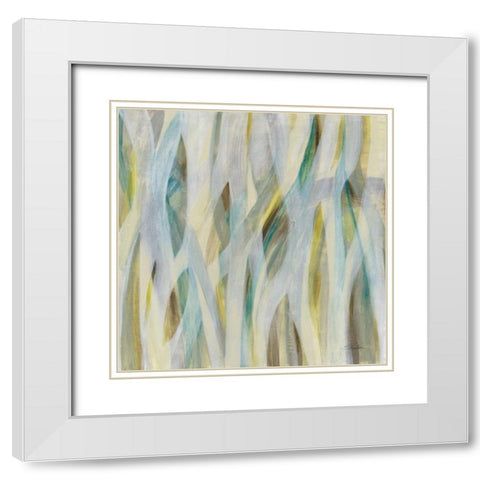 Grassy Meadow White Modern Wood Framed Art Print with Double Matting by Vassileva, Silvia