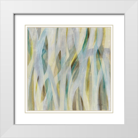 Grassy Meadow White Modern Wood Framed Art Print with Double Matting by Vassileva, Silvia